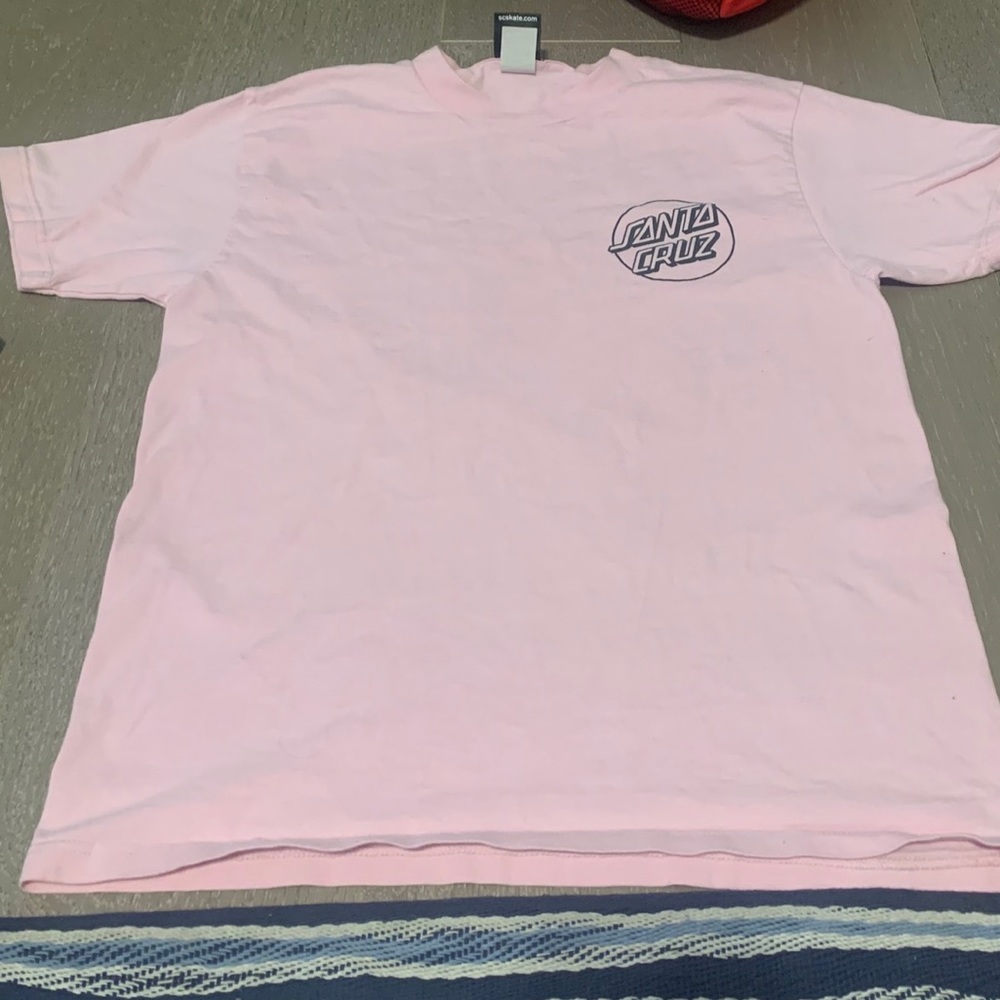 SANTA CRUZ SKATEBOARDS SKATE SKATING SKATER SURF TEE T SHIRT Mens Small PINK